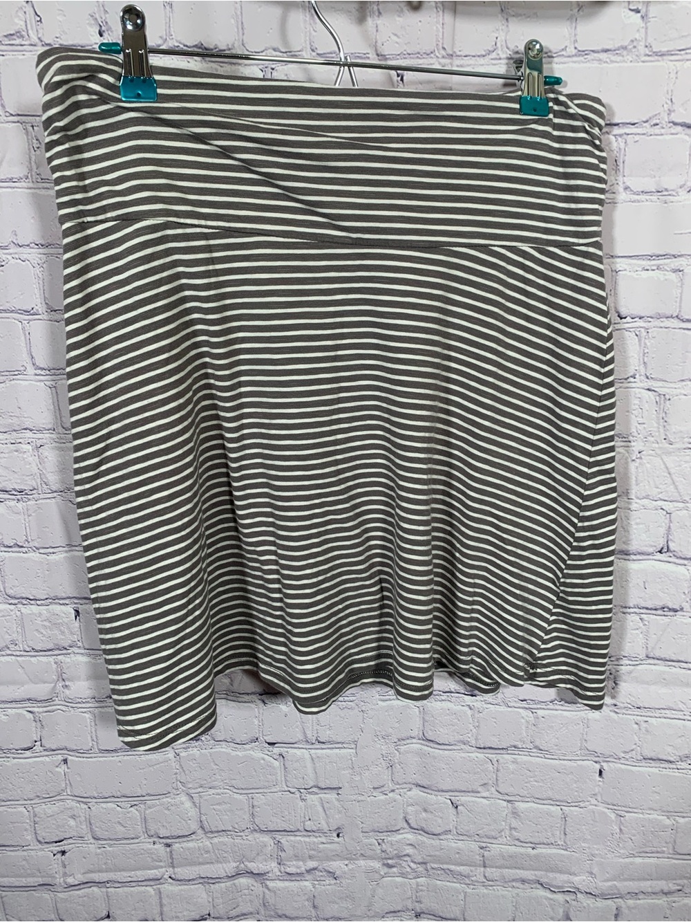 Toad&co Womens Organic Cotton Mini Skirt Striped Pull-On Size M Casual Outdoor